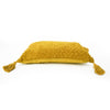 Hand-Woven Yellow Boho Moroccan Decorative Throw Pillow - 19.5" x 12"